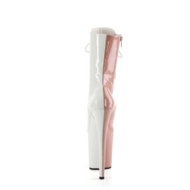 Pleaser FLAMINGO-1040TT Plateau Stiefeletten Lack Beige Weiß EU-35 / US-5