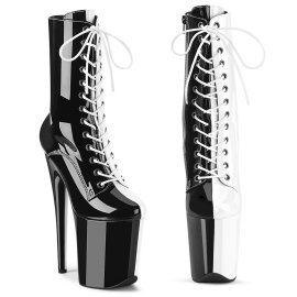 Pleaser FLAMINGO-1040TT Plateau Stiefeletten Lack Schwarz...