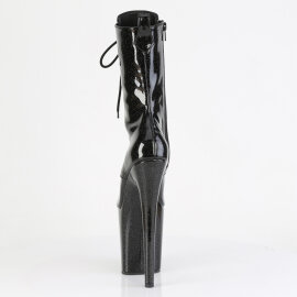 Pleaser FLAMINGO-1041GP Plateau Stiefeletten Lack Glitter Schwarz EU-35 / US-5