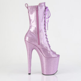 Pleaser FLAMINGO-1041GP Plateau Stiefeletten Lack Glitter Helles Lila EU-35 / US-5