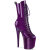 Pleaser FLAMINGO-1041GP Plateau Stiefeletten Lack Glitter Dunkles Lila EU-35 / US-5
