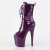 Pleaser FLAMINGO-1041GP Plateau Stiefeletten Lack Glitter Dunkles Lila EU-35 / US-5