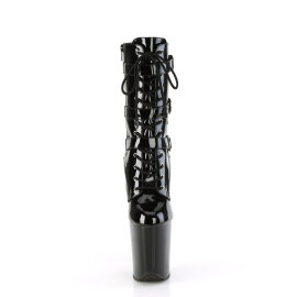 Pleaser FLAMINGO-1043 Plateau Stiefeletten Samt Schwarz...