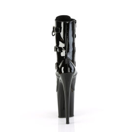 Pleaser FLAMINGO-1043 Plateau Stiefeletten Samt Schwarz EU-35 / US-5