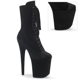 Pleaser FLAMINGO-1045VEL Plateau Stiefeletten Samt...