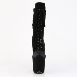 Pleaser FLAMINGO-1045VEL Plateau Stiefeletten Samt...