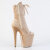 Pleaser FLAMINGO-1045VEL Plateau Stiefeletten Samt Beige EU-42 / US-12