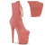 Pleaser FLAMINGO-1045VEL Plateau Stiefeletten Samt Pink EU-38 / US-8