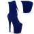 Pleaser FLAMINGO-1045VEL Plateau Stiefeletten Samt Blau EU-36 / US-6