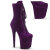 Pleaser FLAMINGO-1045VEL Plateau Stiefeletten Samt Lila EU-35 / US-5