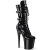 Pleaser FLAMINGO-1053 Plateau Stiefeletten Lack Schwarz EU-37 / US-7