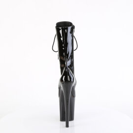 Pleaser FLAMINGO-1054 Plateau Stiefeletten Lack Schwarz EU-35 / US-5