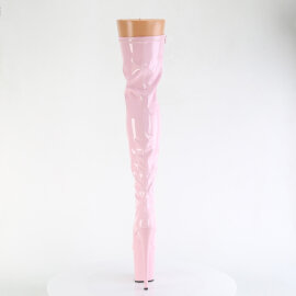 Pleaser FLAMINGO-3000 Plateau Overknee Stiefel Lack Pink EU-41 / US-11