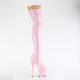 Pleaser FLAMINGO-3000 Plateau Overknee Stiefel Lack Pink EU-41 / US-11
