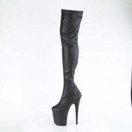 Pleaser FLAMINGO-3000 Plateau Overknee Stiefel Kunstleder Schwarz EU-35 / US-5