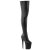 Pleaser FLAMINGO-3000 Plateau Overknee Stiefel Kunstleder Schwarz EU-35 / US-5