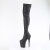 Pleaser FLAMINGO-3000 Plateau Overknee Stiefel Kunstleder Schwarz EU-35 / US-5