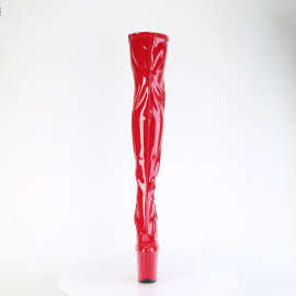 Pleaser FLAMINGO-3000 Plateau Overknee Stiefel Lack Rot EU-35 / US-5
