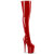 Pleaser FLAMINGO-3000 Plateau Overknee Stiefel Lack Rot EU-35 / US-5