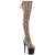 Pleaser FLAMINGO-3008SP-BT Plateau Overknee Stiefel Snakeprint Braun EU-35 / US-5