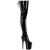 Pleaser FLAMINGO-3850 Plateau Overknee Stiefel Lack Schwarz EU-35 / US-5