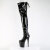 Pleaser FLAMINGO-3850 Plateau Overknee Stiefel Lack Schwarz EU-35 / US-5