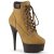 Pleaser Stiefelette DELIGHT-600TL-02 Hellbraun Braun EU-35 / US-5