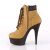 Pleaser Stiefelette DELIGHT-600TL-02 Hellbraun Braun EU-35 / US-5