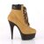 Pleaser Stiefelette DELIGHT-600TL-02 Hellbraun Braun EU-35 / US-5