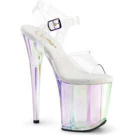 Pleaser FLAMINGO-808HT Plateau Sandaletten Clear...