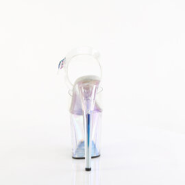 Pleaser FLAMINGO-808HT Plateau Sandaletten Clear Holograma Rauch Bunt EU-42 / US-12