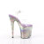 Pleaser FLAMINGO-808NEB Plateau Sandaletten Clear Metallic Lila EU-35 / US-5