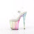 Pleaser FLAMINGO-808RG-03 Plateau Sandaletten Clear Glitter Bunt EU-35 / US-5