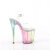 Pleaser FLAMINGO-808RG-03 Plateau Sandaletten Clear Glitter Bunt EU-35 / US-5