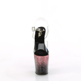 Pleaser FLAMINGO-808SS Plateau Sandaletten Clear Glitter...