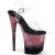 Pleaser FLAMINGO-808SS Plateau Sandaletten Clear Glitter Pink EU-38 / US-8