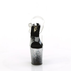 Pleaser FLAMINGO-808SS Plateau Sandaletten Clear Glitter...