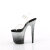 Pleaser FLAMINGO-808SS Plateau Sandaletten Clear Glitter Silber EU-38 / US-8