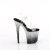 Pleaser FLAMINGO-808SS Plateau Sandaletten Clear Glitter Silber EU-35 / US-5