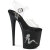 Pleaser FLAMINGO-808TGRS Plateau Sandaletten Clear Strass Schwarz Silber EU-35 / US-5