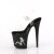 Pleaser FLAMINGO-808TGRS Plateau Sandaletten Clear Strass Schwarz Silber EU-35 / US-5