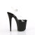 Pleaser FLAMINGO-808TGRS Plateau Sandaletten Clear Strass Schwarz Silber EU-35 / US-5