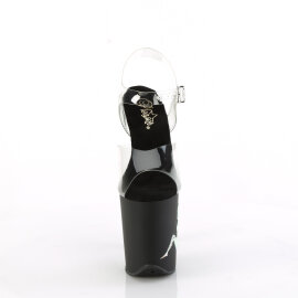 Pleaser FLAMINGO-808TGRS Plateau Sandaletten Clear Strass...