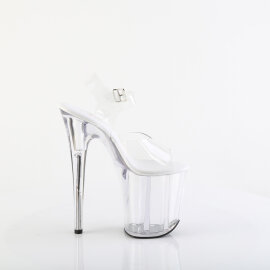 Pleaser FLAMINGO-808VL Plateau Sandaletten Clear EU-42 / US-12