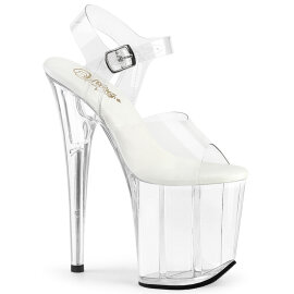 Pleaser FLAMINGO-808VL Plateau Sandaletten Clear EU-40 / US-10