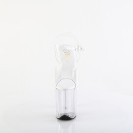 Pleaser FLAMINGO-808VL Plateau Sandaletten Clear EU-40 / US-10