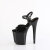 Pleaser FLAMINGO-809GP Plateau Sandaletten Lack Glitter Schwarz EU-38 / US-8