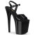 Pleaser FLAMINGO-809GP Plateau Sandaletten Lack Glitter Schwarz EU-37 / US-7
