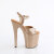 Pleaser FLAMINGO-809GP Plateau Sandaletten Lack Glitter Gold EU-39 / US-9
