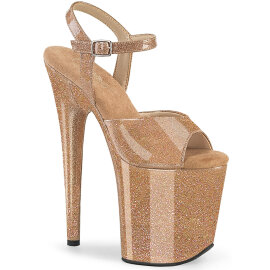 Pleaser FLAMINGO-809GP Plateau Sandaletten Lack Glitter...
